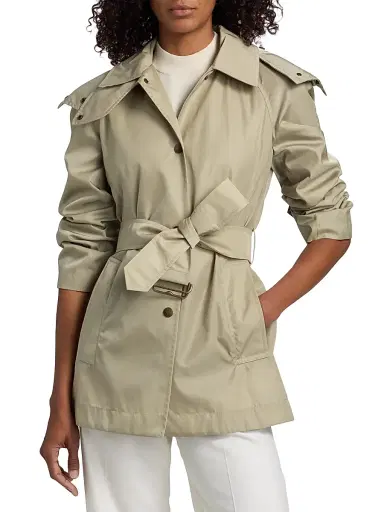 Burberry Women's Tilgate Belted Mini Trench Coat - Sparrow Beige | Thumbnail 3 Burberry Women's Tilgate Belted Mini Trench Coat - Sparrow Beige | Thumbnail 3