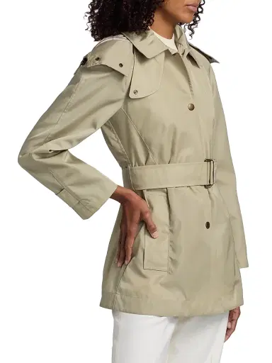 Burberry Women's Tilgate Belted Mini Trench Coat - Sparrow Beige | Thumbnail 4 Burberry Women's Tilgate Belted Mini Trench Coat - Sparrow Beige | Thumbnail 4