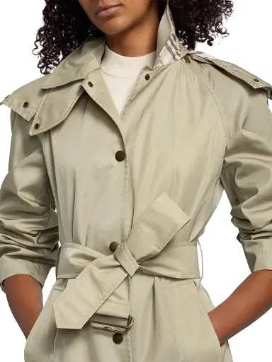 Burberry Women's Tilgate Belted Mini Trench Coat - Sparrow Beige | Thumbnail 7 Burberry Women's Tilgate Belted Mini Trench Coat - Sparrow Beige | Thumbnail 7