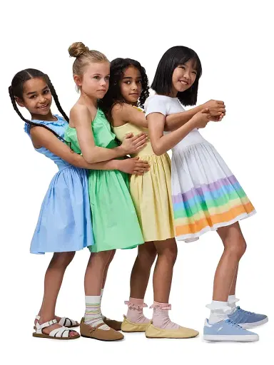 Molo Little Girl's & Girl's Eyelet-Trimmed Ribbed Dress - Sparkling Sea | Thumbnail 5 Molo Little Girl's & Girl's Eyelet-Trimmed Ribbed Dress - Sparkling Sea | Thumbnail 5