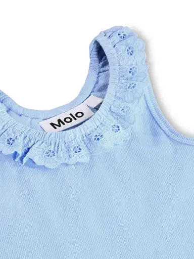 Molo Little Girl's & Girl's Eyelet-Trimmed Ribbed Dress - Sparkling Sea | Thumbnail 6 Molo Little Girl's & Girl's Eyelet-Trimmed Ribbed Dress - Sparkling Sea | Thumbnail 6