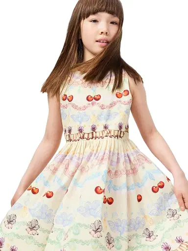 Molo Little Girl's & Girl's Decorative-Print Cotton Dress - Fancy Pancy Cake | Thumbnail 4 Molo Little Girl's & Girl's Decorative-Print Cotton Dress - Fancy Pancy Cake | Thumbnail 4