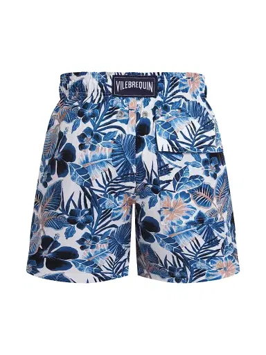 Vilebrequin Little Boy's & Boy's Island Flowers Swim Shorts - White Floral | Thumbnail 2 Vilebrequin Little Boy's & Boy's Island Flowers Swim Shorts - White Floral | Thumbnail 2