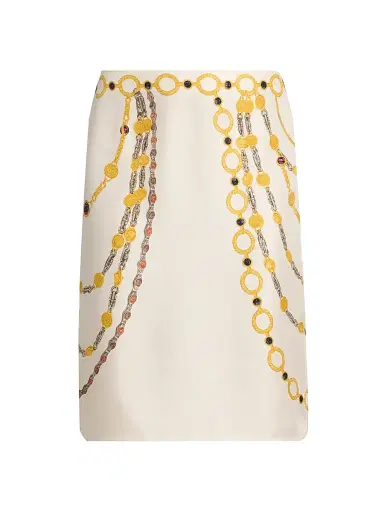Versace Women's The Lover Silk Twill Pencil Skirt - Multi Color | Thumbnail 1 Versace Women's The Lover Silk Twill Pencil Skirt - Multi Color | Thumbnail 1