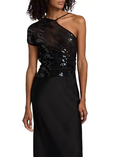 Rick Owens Women's Tungsten Sheer Sequined Top - Black Transparent Black - Size 2 | Thumbnail 3 Rick Owens Women's Tungsten Sheer Sequined Top - Black Transparent Black - Size 2 | Thumbnail 3