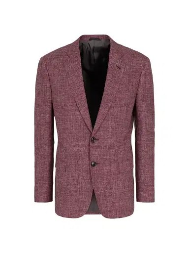 Giorgio Armani Men's Virgin Wool-Silk Blend Textured Sport Coat - Dusty Rose - Size 44 | Thumbnail 1 Giorgio Armani Men's Virgin Wool-Silk Blend Textured Sport Coat - Dusty Rose - Size 44 | Thumbnail 1