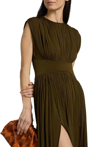 Zimmermann Women's Luna Draped Column Maxi Dress - Moss | Thumbnail 6 Zimmermann Women's Luna Draped Column Maxi Dress - Moss | Thumbnail 6