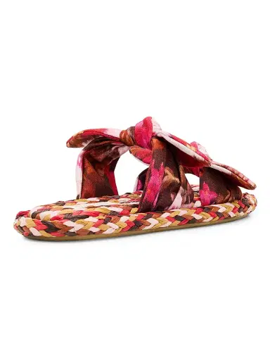 Zimmermann Women's Carousel Printed Linen Slip-On Sandals - Chocolate Rose - Size 11 | Thumbnail 3 Zimmermann Women's Carousel Printed Linen Slip-On Sandals - Chocolate Rose - Size 11 | Thumbnail 3