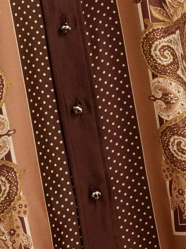Zimmermann Women's Luna Printed Silk Button-Front Shirt - Caramel Paisley | Thumbnail 7 Zimmermann Women's Luna Printed Silk Button-Front Shirt - Caramel Paisley | Thumbnail 7