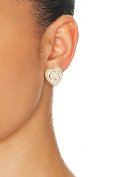 Valentino Garavani V Logo Signature Pearl Earrings | Thumbnail 2 Valentino Garavani V Logo Signature Pearl Earrings | Thumbnail 2