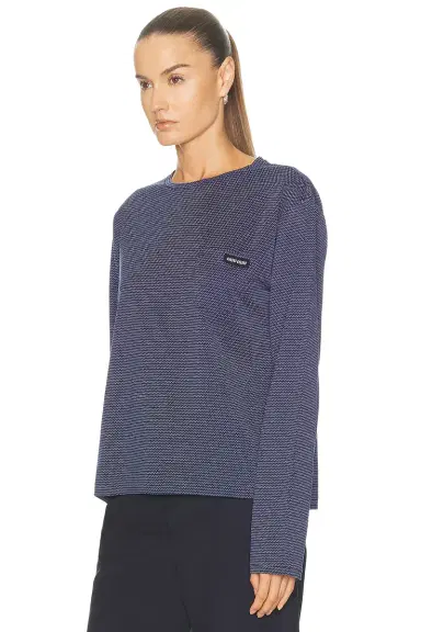 Miu Miu Jersey Jacquard Top | Thumbnail 2 Miu Miu Jersey Jacquard Top | Thumbnail 2