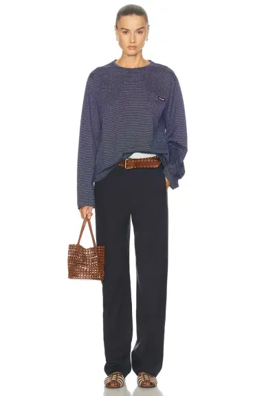 Miu Miu Jersey Jacquard Top | Thumbnail 4 Miu Miu Jersey Jacquard Top | Thumbnail 4