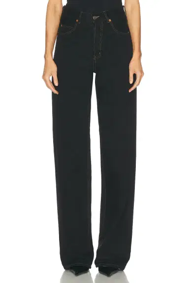 Saint Laurent V Waist Wide Leg | Thumbnail 1 Saint Laurent V Waist Wide Leg | Thumbnail 1