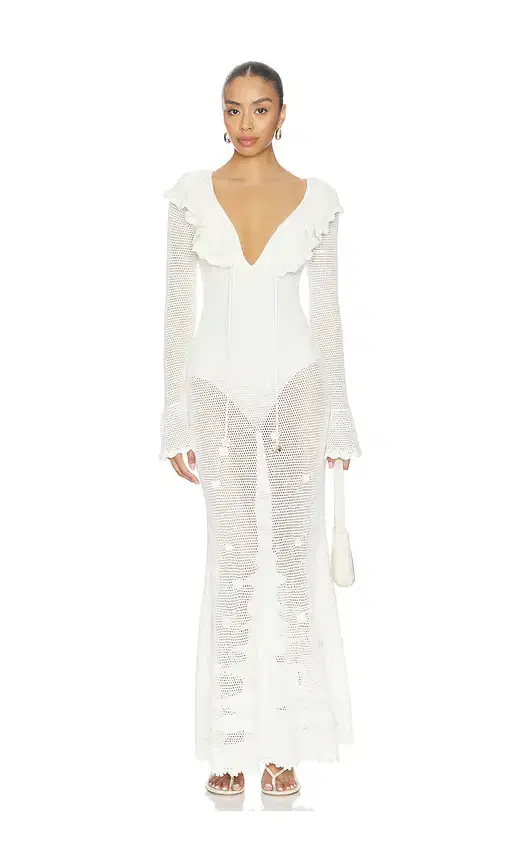 White Floral Crochet Dress White Floral Crochet Dress