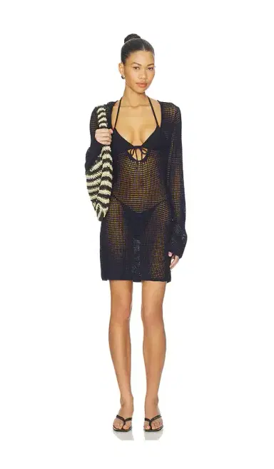 GOOD AMERICAN Crochet Mini Dress | Thumbnail 1 GOOD AMERICAN Crochet Mini Dress | Thumbnail 1