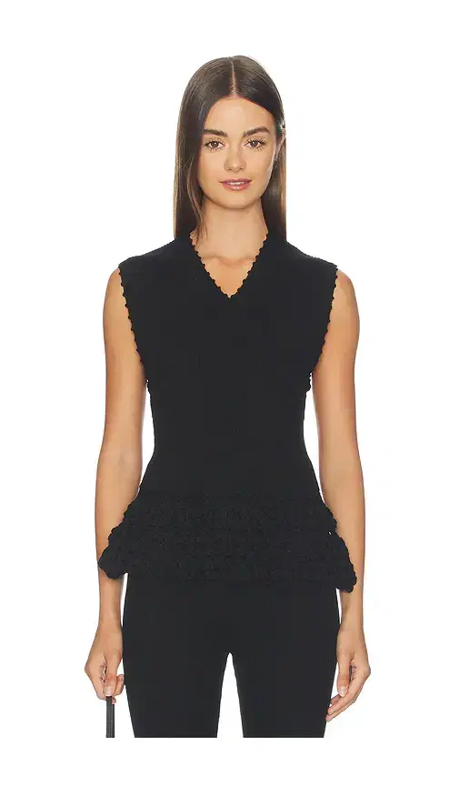 Fine Cotton Rib Crochet Top Fine Cotton Rib Crochet Top