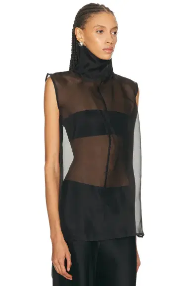 Aexae Silk Organza Roll Neck Top | Thumbnail 4 Aexae Silk Organza Roll Neck Top | Thumbnail 4