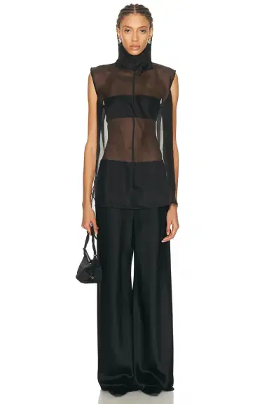 Aexae Silk Organza Roll Neck Top | Thumbnail 6 Aexae Silk Organza Roll Neck Top | Thumbnail 6