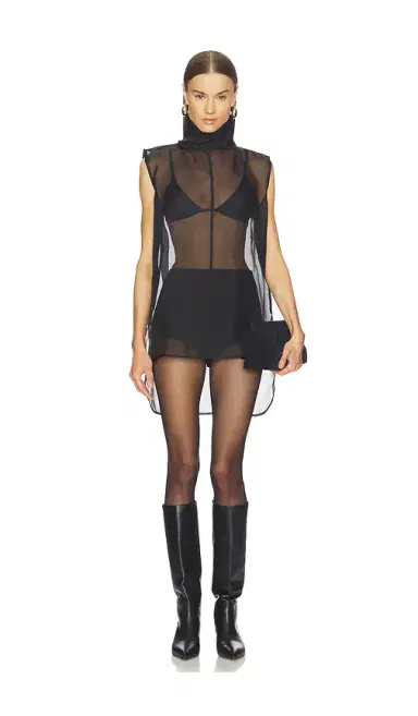 Aexae Silk Organza Roll Neck Top | Thumbnail 1 Aexae Silk Organza Roll Neck Top | Thumbnail 1