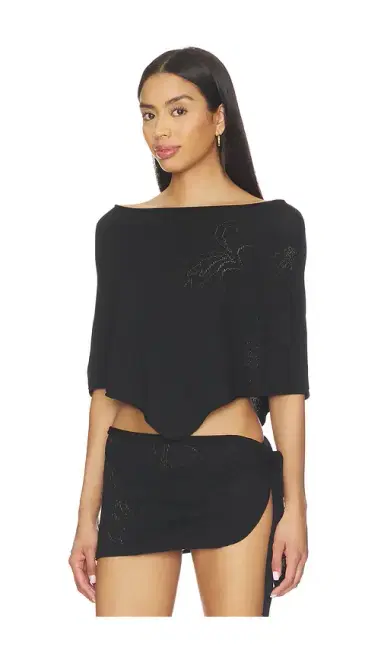 Frankies Bikinis Scout Knit Poncho | Thumbnail 2 Frankies Bikinis Scout Knit Poncho | Thumbnail 2