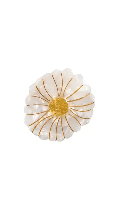 Solar Eclipse Hand-painted Daisy Lay Down Claw Hair Clip | Thumbnail 1 Solar Eclipse Hand-painted Daisy Lay Down Claw Hair Clip | Thumbnail 1