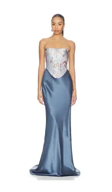SAU LEE Blue Gown | Thumbnail 1 SAU LEE Blue Gown | Thumbnail 1