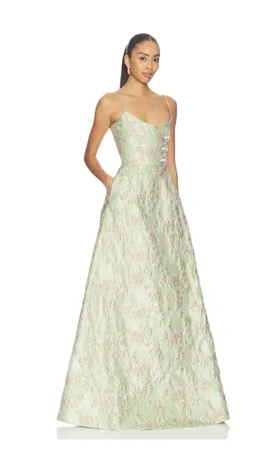 Sau Lee Andrea Brocade Gown | Thumbnail 2 Sau Lee Andrea Brocade Gown | Thumbnail 2