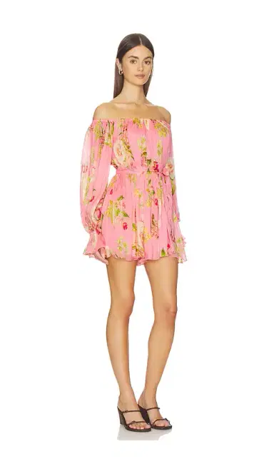 Hemant & Nandita Off Shoulder Romper With Tie Up Belt | Thumbnail 2 Hemant & Nandita Off Shoulder Romper With Tie Up Belt | Thumbnail 2