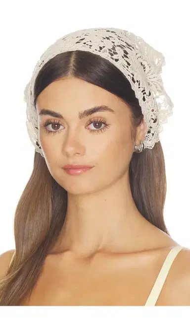LELET NY Esme Crochet Bandana | Thumbnail 1 LELET NY Esme Crochet Bandana | Thumbnail 1