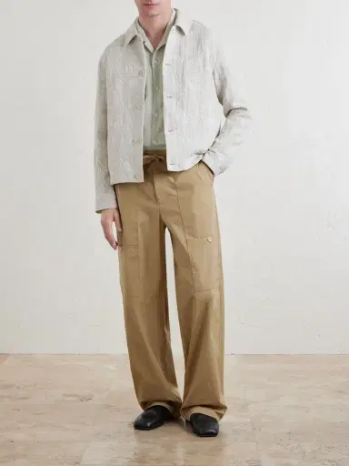 MR P. Cotton and Linen-Blend Jacquard Blouson Jacket - Men | Thumbnail 2 MR P. Cotton and Linen-Blend Jacquard Blouson Jacket - Men | Thumbnail 2