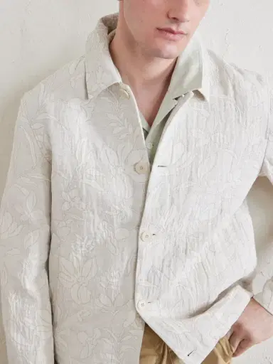 MR P. Cotton and Linen-Blend Jacquard Blouson Jacket - Men | Thumbnail 6 MR P. Cotton and Linen-Blend Jacquard Blouson Jacket - Men | Thumbnail 6