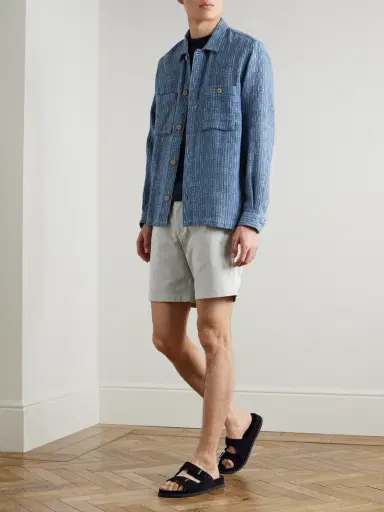 MR P. Straight-Leg Garment-Dyed Organic Cotton-Blend Twill Shorts - Men | Thumbnail 2 MR P. Straight-Leg Garment-Dyed Organic Cotton-Blend Twill Shorts - Men | Thumbnail 2