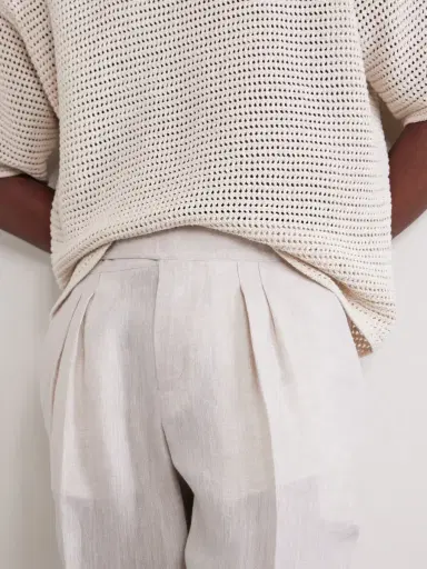 MR P. Steve Tapered Pleated Herringbone Linen Trousers - Men | Thumbnail 5 MR P. Steve Tapered Pleated Herringbone Linen Trousers - Men | Thumbnail 5