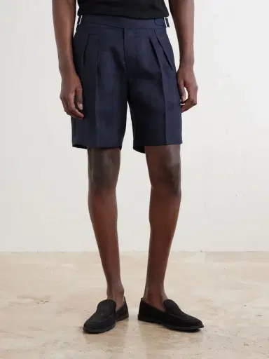 MR P. Straight-Leg Pleated Linen Bermuda Shorts - Men | Thumbnail 3 MR P. Straight-Leg Pleated Linen Bermuda Shorts - Men | Thumbnail 3