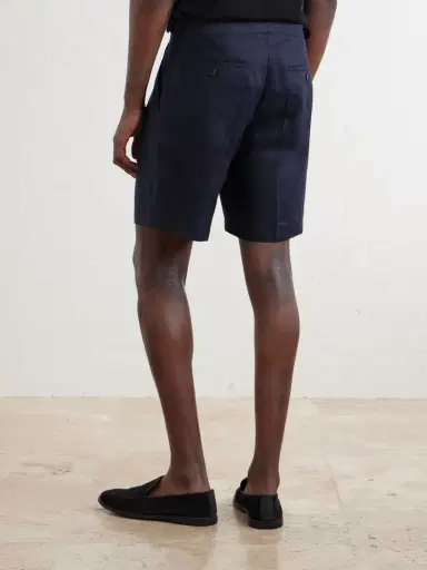 MR P. Straight-Leg Pleated Linen Bermuda Shorts - Men | Thumbnail 4 MR P. Straight-Leg Pleated Linen Bermuda Shorts - Men | Thumbnail 4