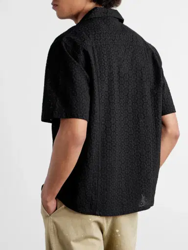 Corridor Camp-Collar Broderie Anglaise Cotton Shirt - Men | Thumbnail 4 Corridor Camp-Collar Broderie Anglaise Cotton Shirt - Men | Thumbnail 4