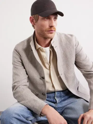 Zegna Oasi Logo-Detailed Linen Baseball Cap - Men | Thumbnail 2 Zegna Oasi Logo-Detailed Linen Baseball Cap - Men | Thumbnail 2