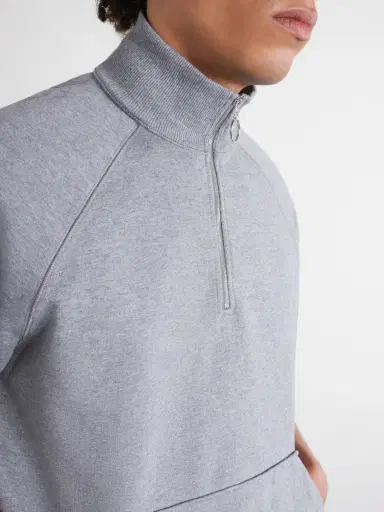 Drake's Cotton-Jersey Half-Zip Sweater - Men | Thumbnail 5 Drake's Cotton-Jersey Half-Zip Sweater - Men | Thumbnail 5