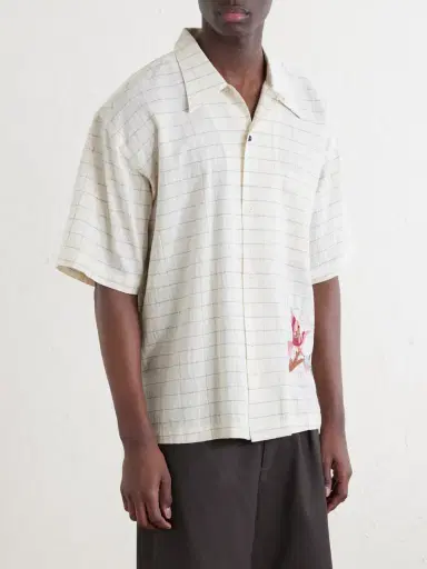 Kardo Rohit Embroidered Checked Cotton Shirt - Men | Thumbnail 3 Kardo Rohit Embroidered Checked Cotton Shirt - Men | Thumbnail 3