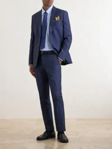 Paul Smith Slim-Fit Tapered Cotton and Linen-Blend Suit Trousers - Men | Thumbnail 2 Paul Smith Slim-Fit Tapered Cotton and Linen-Blend Suit Trousers - Men | Thumbnail 2