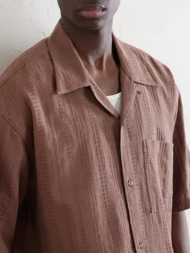 Kardo Rohit Convertible-Collar Cotton-Jacquard Shirt - Men | Thumbnail 5 Kardo Rohit Convertible-Collar Cotton-Jacquard Shirt - Men | Thumbnail 5