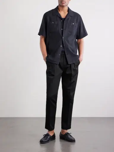 MR P. Steve Tapered Pleated Cotton Trousers - Men | Thumbnail 2 MR P. Steve Tapered Pleated Cotton Trousers - Men | Thumbnail 2