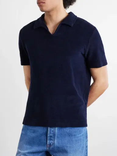 Thom Sweeney Terry-Cotton Polo Shirt - Men | Thumbnail 3 Thom Sweeney Terry-Cotton Polo Shirt - Men | Thumbnail 3