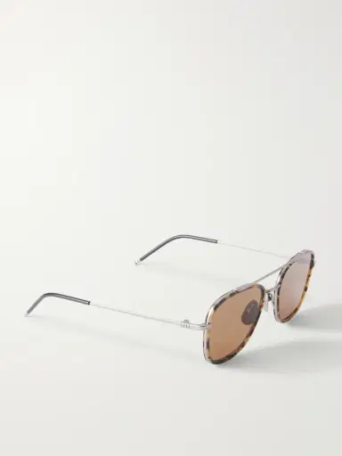 Thom Browne Aviator-Style Gold-Tone Titanium Sunglasses - Men | Thumbnail 3 Thom Browne Aviator-Style Gold-Tone Titanium Sunglasses - Men | Thumbnail 3