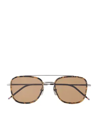 Thom Browne Aviator-Style Gold-Tone Titanium Sunglasses - Men | Thumbnail 1 Thom Browne Aviator-Style Gold-Tone Titanium Sunglasses - Men | Thumbnail 1