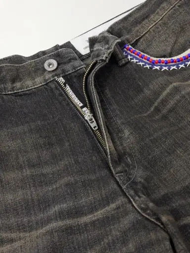 Neighborhood Savage Wide-Leg Bead-Embellished Distressed Jeans - Men | Thumbnail 5 Neighborhood Savage Wide-Leg Bead-Embellished Distressed Jeans - Men | Thumbnail 5