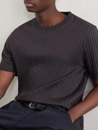 MR P. Ribbed Organic Cotton T-Shirt - Men | Thumbnail 5 MR P. Ribbed Organic Cotton T-Shirt - Men | Thumbnail 5