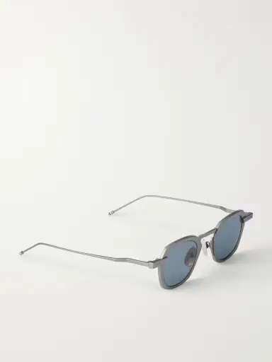 Thom Browne Square-Frame Silver-Tone Titanium Sunglasses - Men | Thumbnail 3 Thom Browne Square-Frame Silver-Tone Titanium Sunglasses - Men | Thumbnail 3