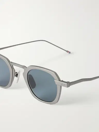 Thom Browne Square-Frame Silver-Tone Titanium Sunglasses - Men | Thumbnail 5 Thom Browne Square-Frame Silver-Tone Titanium Sunglasses - Men | Thumbnail 5