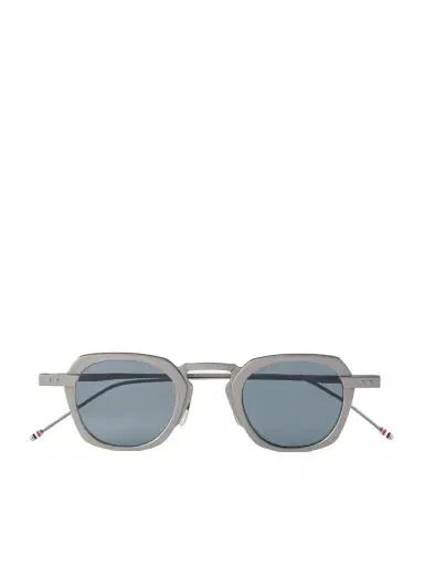 Thom Browne Square-Frame Silver-Tone Titanium Sunglasses - Men | Thumbnail 1 Thom Browne Square-Frame Silver-Tone Titanium Sunglasses - Men | Thumbnail 1